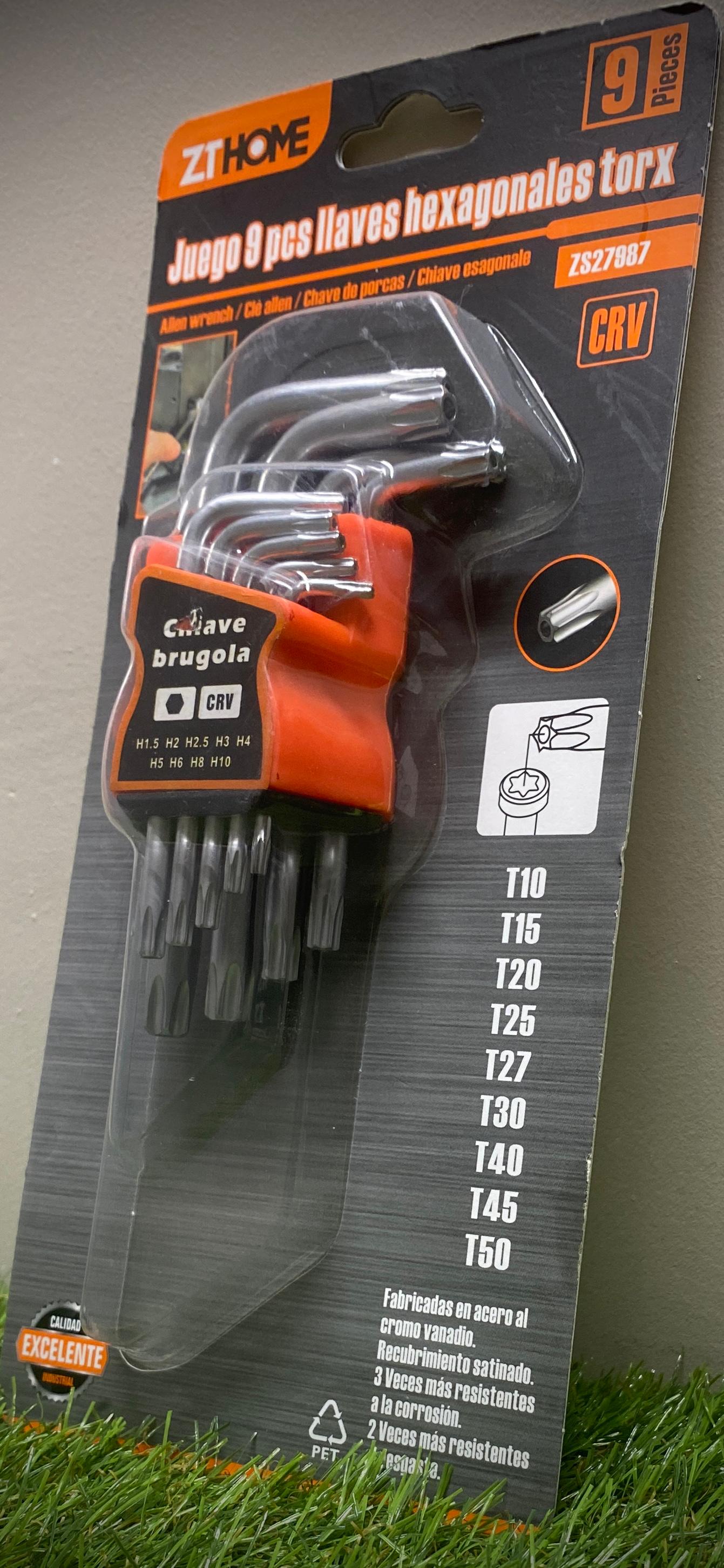 juego de llaves hexagonales torx (9 pcs)